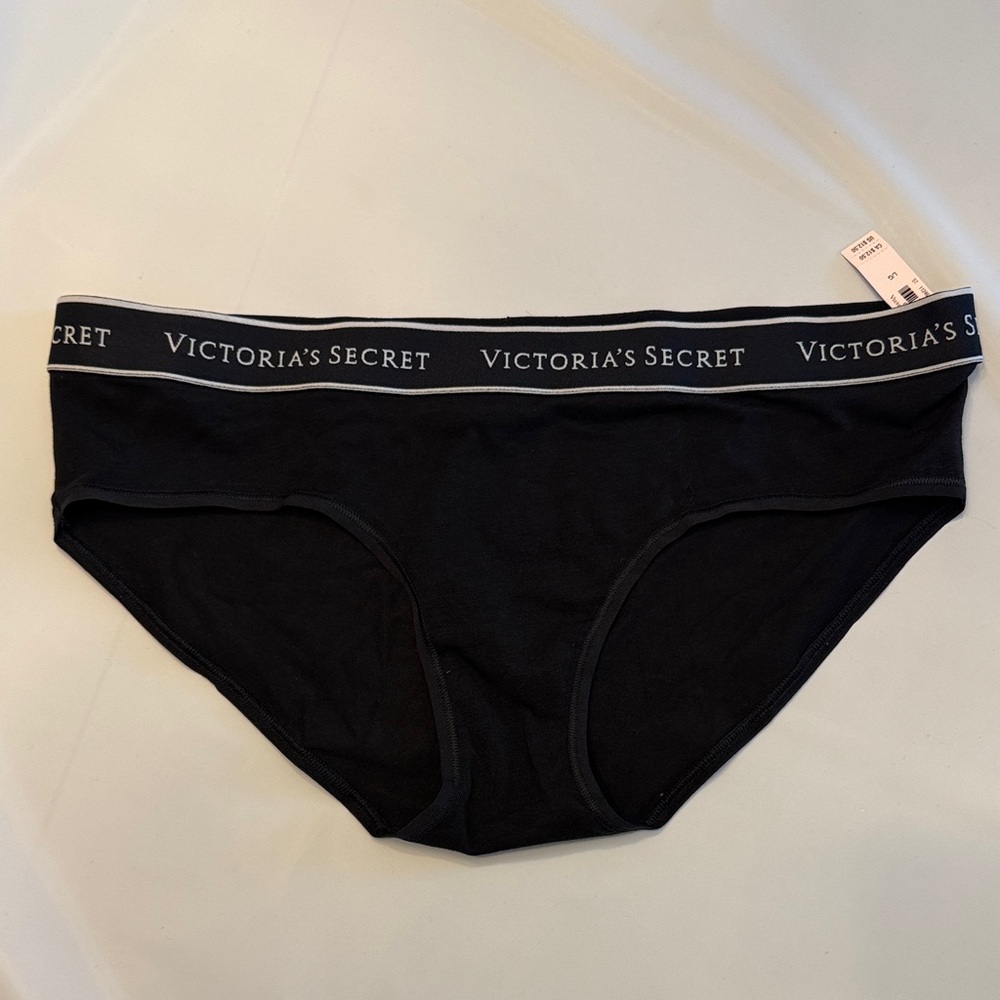 Victoria's Secret Black Panties with Logo Band